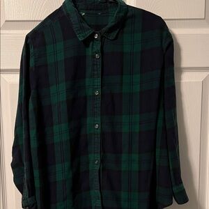 Tartan flannel Classic black watch Green and Black Plaid Shirt